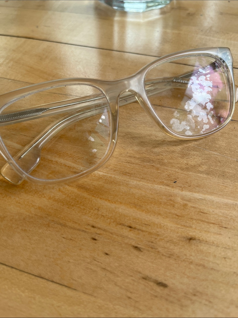 Vintage Burberry fClear Transparent Eye Glasses